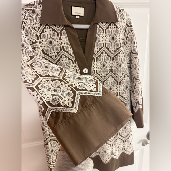 Tuckernuck Mocha Mousse Lace Collier Dress – Size Small - EUC - Picture 9 of 13